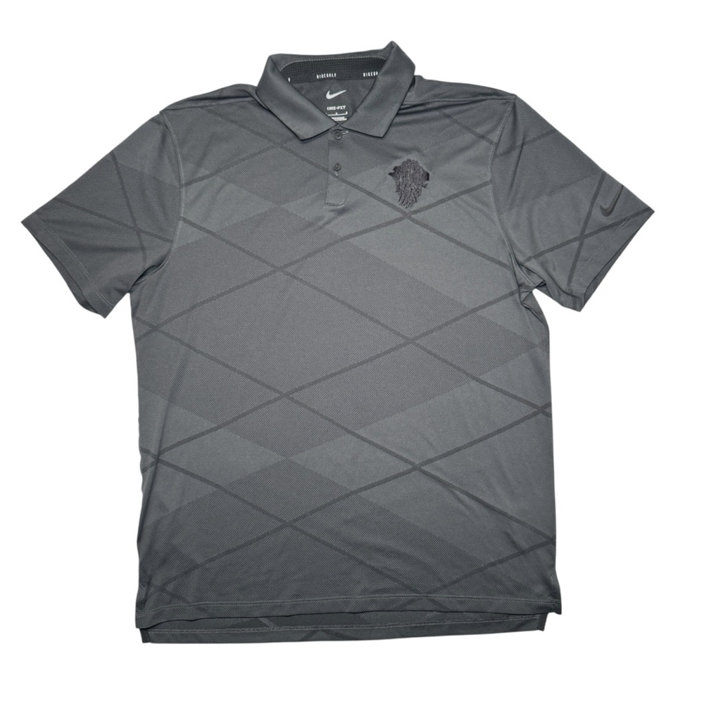 Nike Golf Vapor Jacquard Polo Shirt Dri-Fit Dark Smoke Men's Size Large